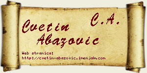 Cvetin Abazović vizit kartica